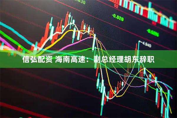 信弘配资 海南高速：副总经理胡东辞职